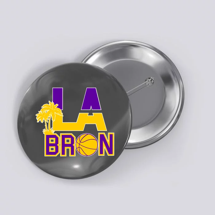 LA Bron Basketball Palm Tree Logo Button