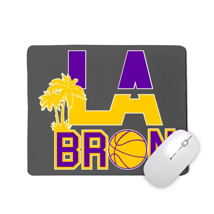 LA Bron Basketball Palm Tree Logo Mousepad