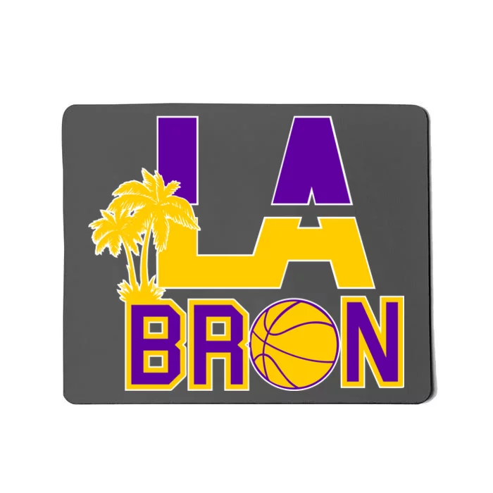 LA Bron Basketball Palm Tree Logo Mousepad