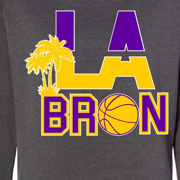 LA Bron Basketball Palm Tree Logo Womens California Wash Sweatshirt