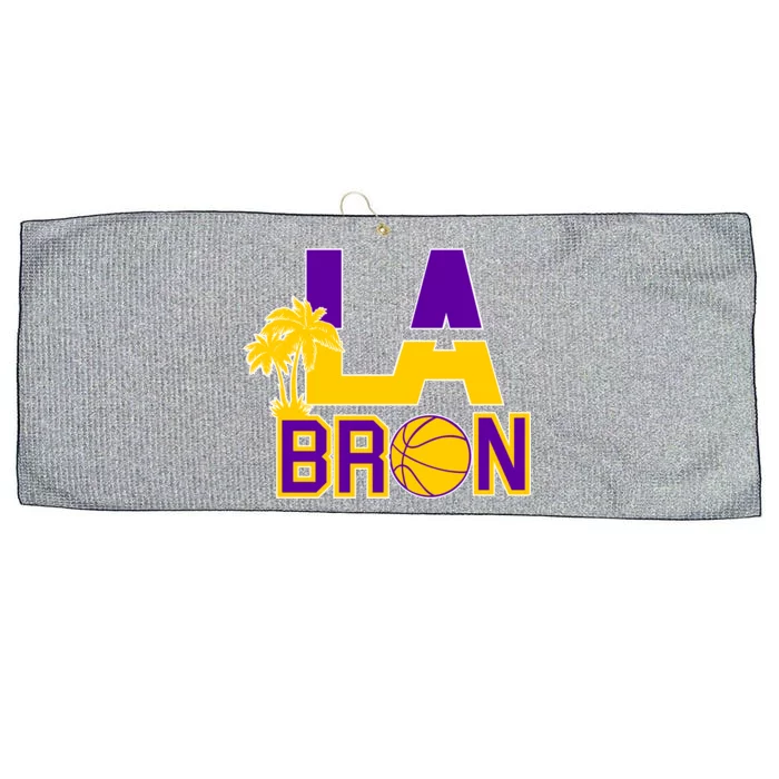 LA Bron Basketball Palm Tree Logo Large Microfiber Waffle Golf Towel