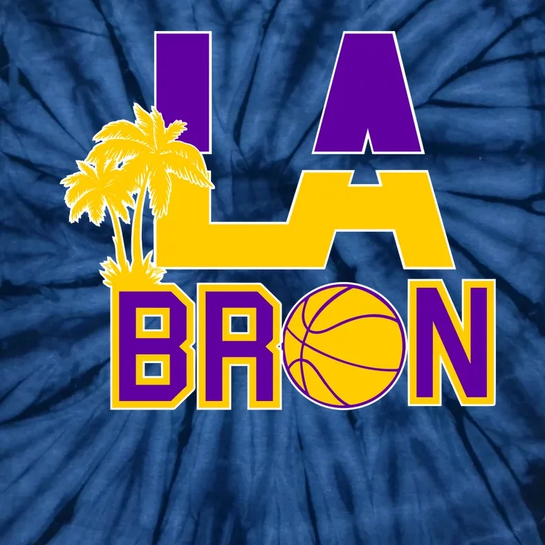 LA Bron Basketball Palm Tree Logo Tie-Dye T-Shirt