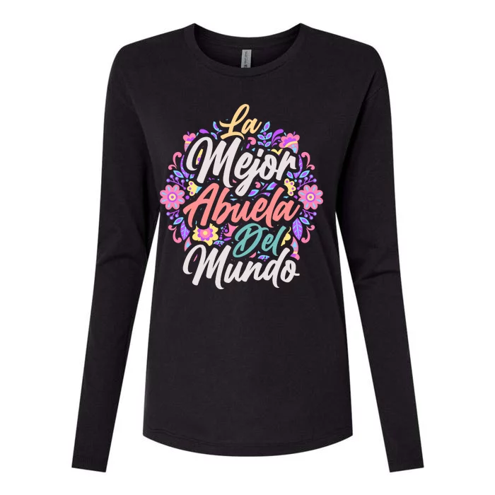 La Mejor Abuela del Mundo Hispanic Grandma & Mother's Day Womens Cotton Relaxed Long Sleeve T-Shirt