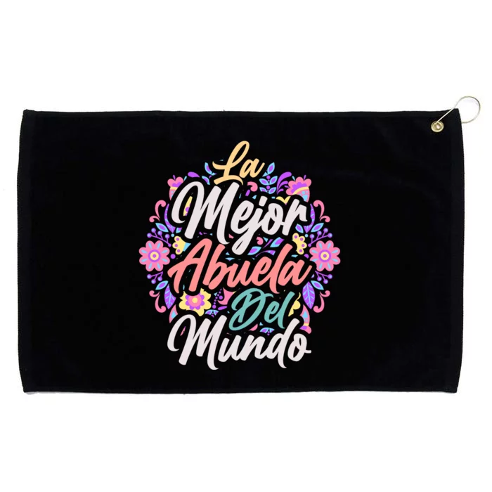 La Mejor Abuela del Mundo Hispanic Grandma & Mother's Day Grommeted Golf Towel