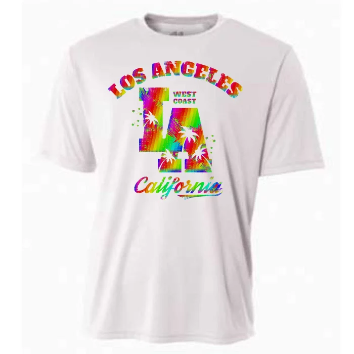 LA Retro Los Angeles Colors Cooling Performance Crew T-Shirt