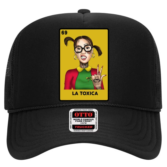 La Toxica 69 Lottery Card High Crown Mesh Trucker Hat