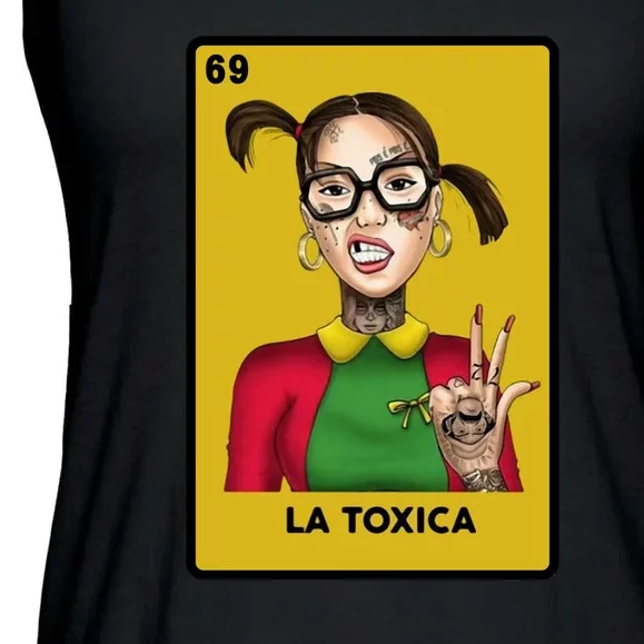 La Toxica 69 Lottery Card Ladies Essential Flowy Tank