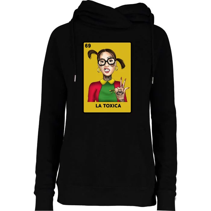 La Toxica 69 Lottery Card Womens Funnel Neck Pullover Hood