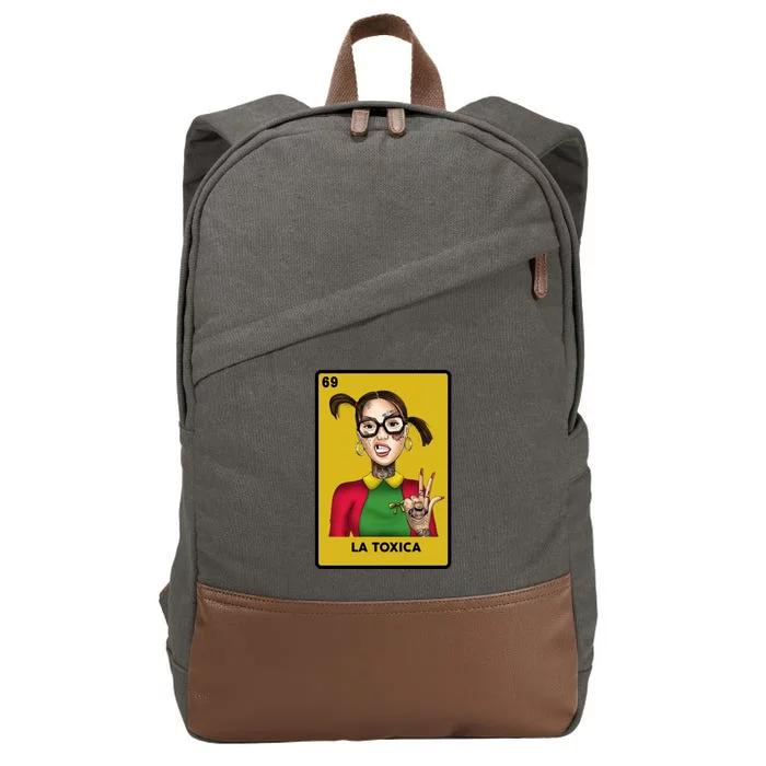 La Toxica 69 Lottery Card Cotton Canvas Backpack