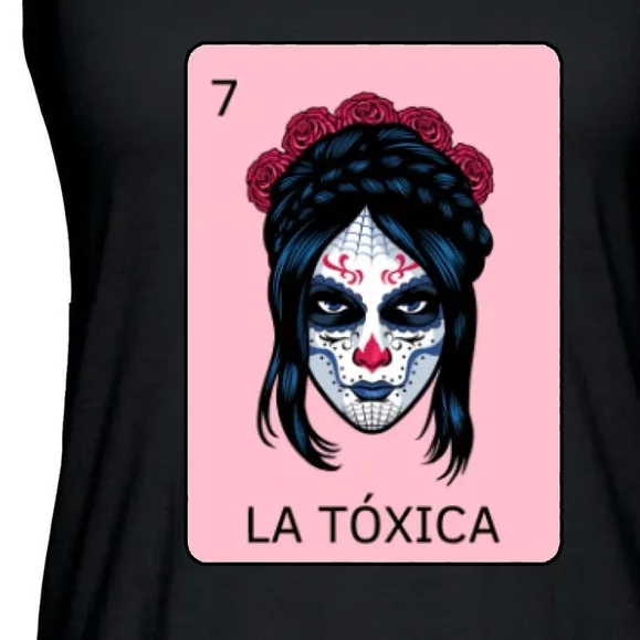 La Toxica Sugar Skull Ladies Essential Flowy Tank