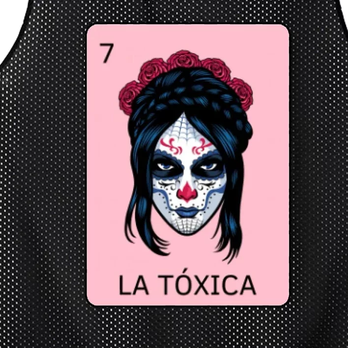 La Toxica Sugar Skull Mesh Reversible Basketball Jersey Tank