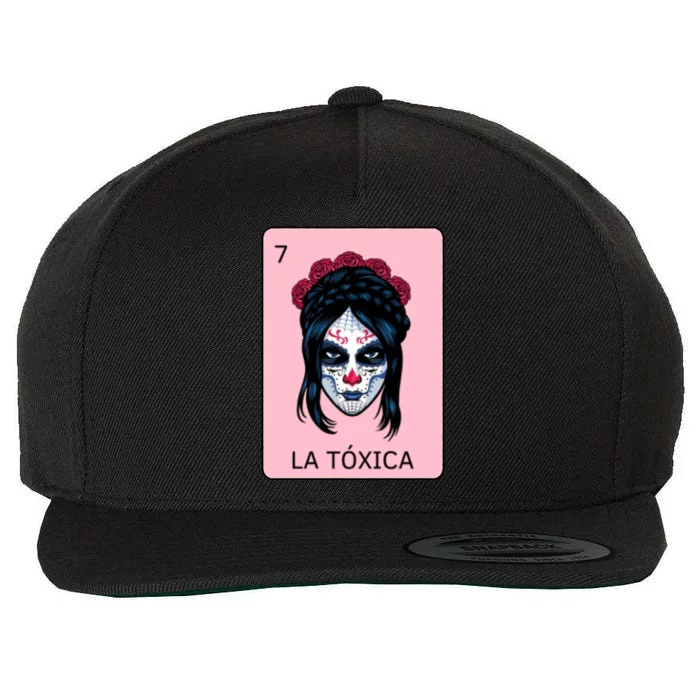 La Toxica Sugar Skull Wool Snapback Cap