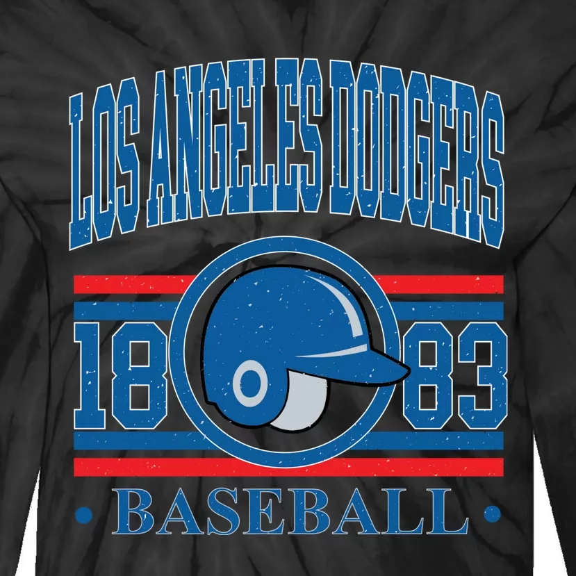 Los Angeles 1883 Baseball Team Suppoter Tie-Dye Long Sleeve Shirt