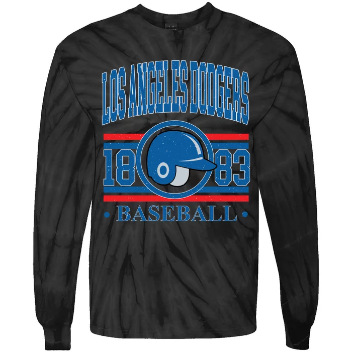 Los Angeles 1883 Baseball Team Suppoter Tie-Dye Long Sleeve Shirt