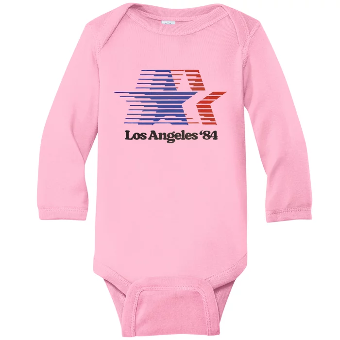 Los Angeles 84 Nostalgic La Retro Vintage Baby Long Sleeve Bodysuit