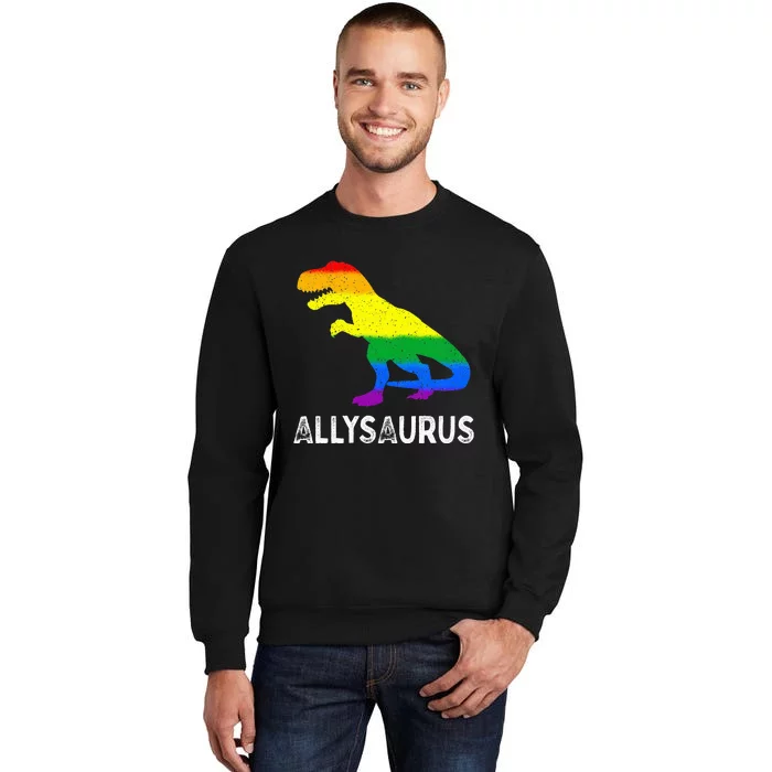 Lgbt Ally Allysaurus Rainbow Dinosaur Pride Month Sweatshirt