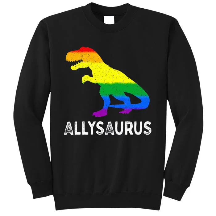 Lgbt Ally Allysaurus Rainbow Dinosaur Pride Month Sweatshirt