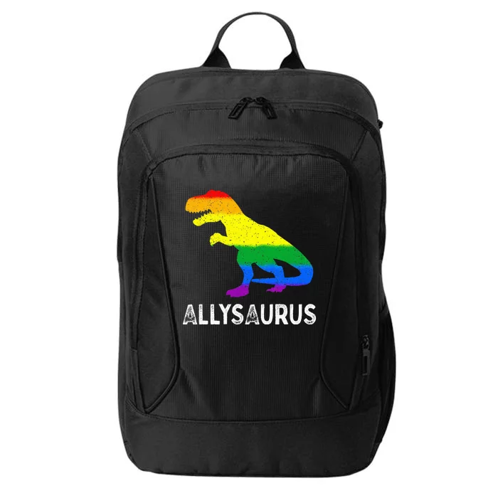 Lgbt Ally Allysaurus Rainbow Dinosaur Pride Month City Backpack