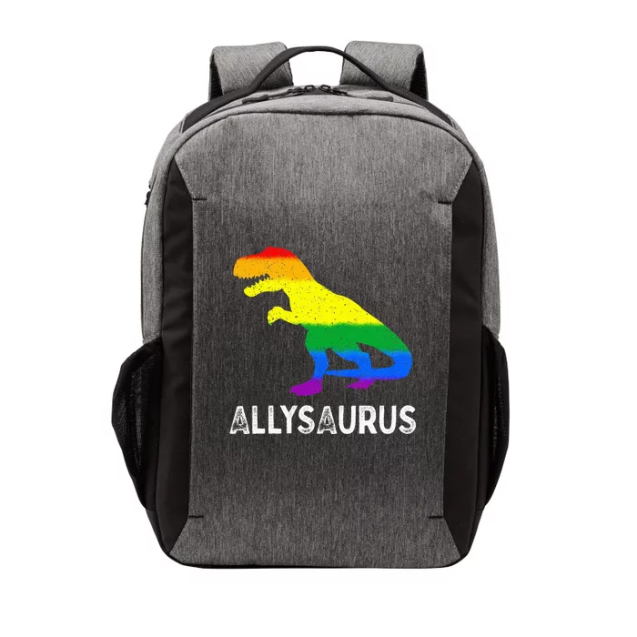 Lgbt Ally Allysaurus Rainbow Dinosaur Pride Month Vector Backpack