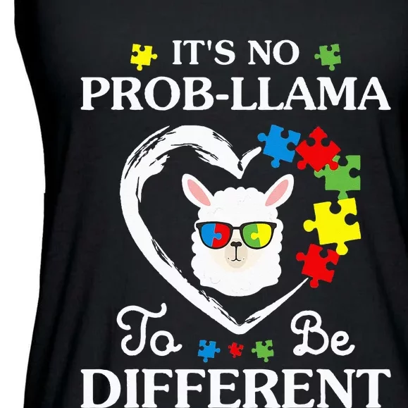 Llama Autism Awareness Gift Be A Little Different Ladies Essential Flowy Tank