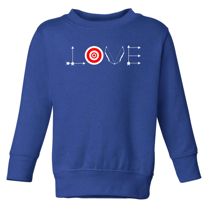 Love Archery Archer Shoot Arrow Gift Toddler Sweatshirt