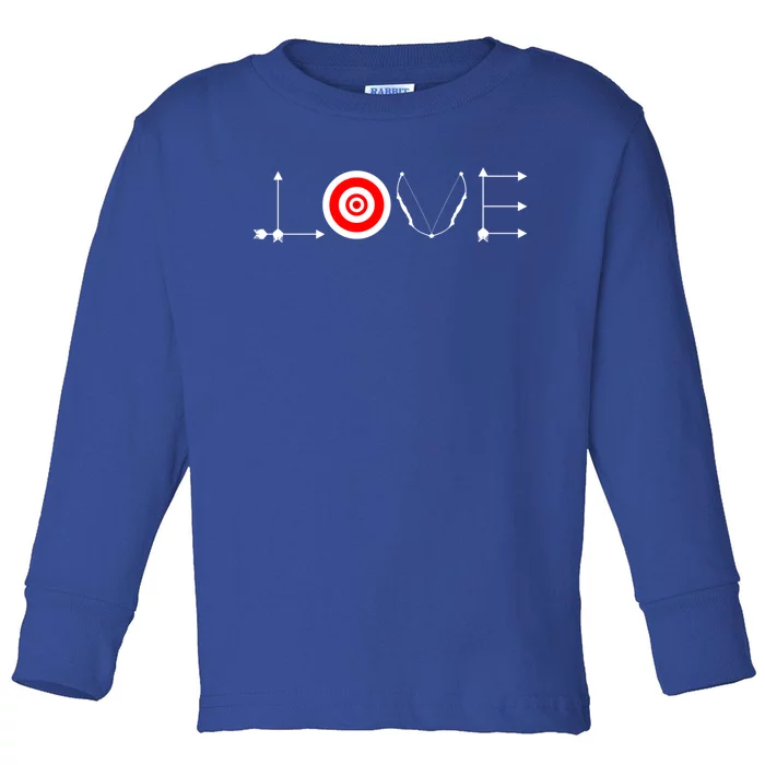 Love Archery Archer Shoot Arrow Gift Toddler Long Sleeve Shirt