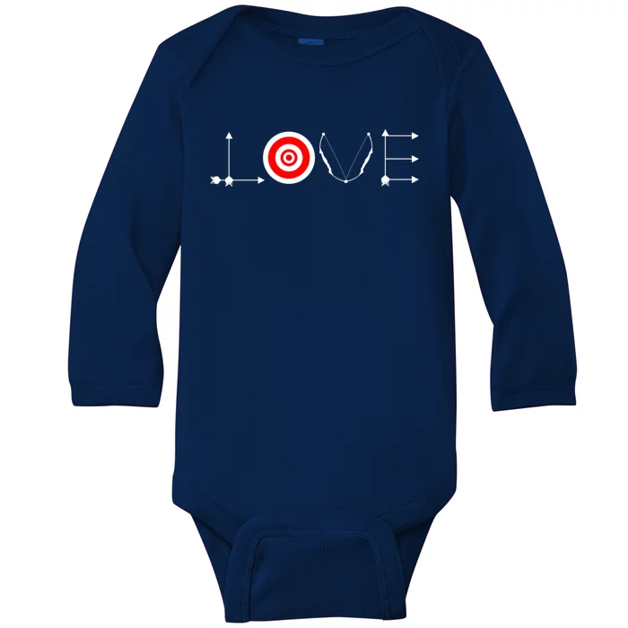 Love Archery Archer Shoot Arrow Gift Baby Long Sleeve Bodysuit