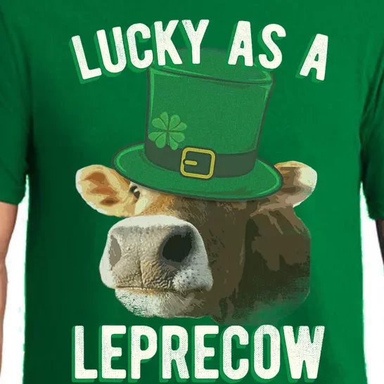 Lucky As A Leprecow Cute Cow Leprechaun MashUp St. Paddy's Pajama Set