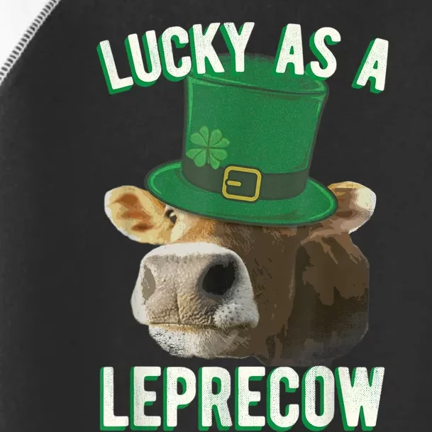 Lucky As A Leprecow Cute Cow Leprechaun MashUp St. Paddy's Toddler Fine Jersey T-Shirt