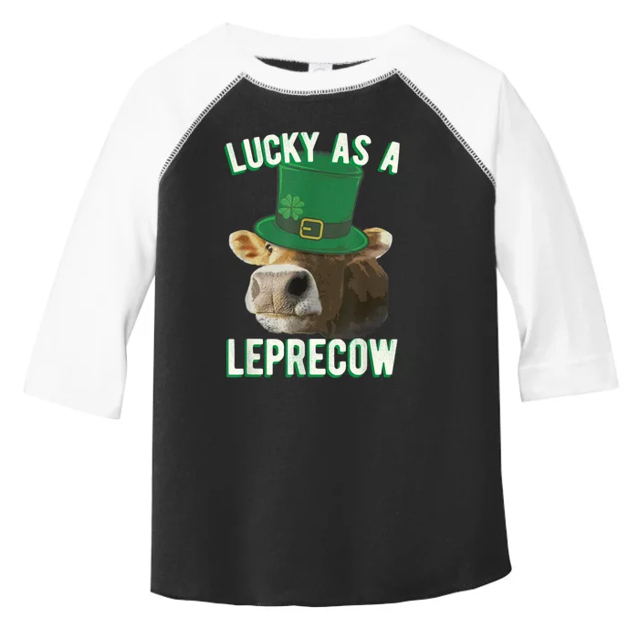 Lucky As A Leprecow Cute Cow Leprechaun MashUp St. Paddy's Toddler Fine Jersey T-Shirt