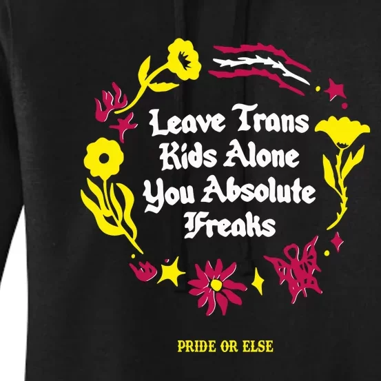 Leave Alone Absolute Freaks Floral Women's Pullover Hoodie