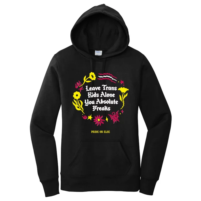 Leave Alone Absolute Freaks Floral Women's Pullover Hoodie