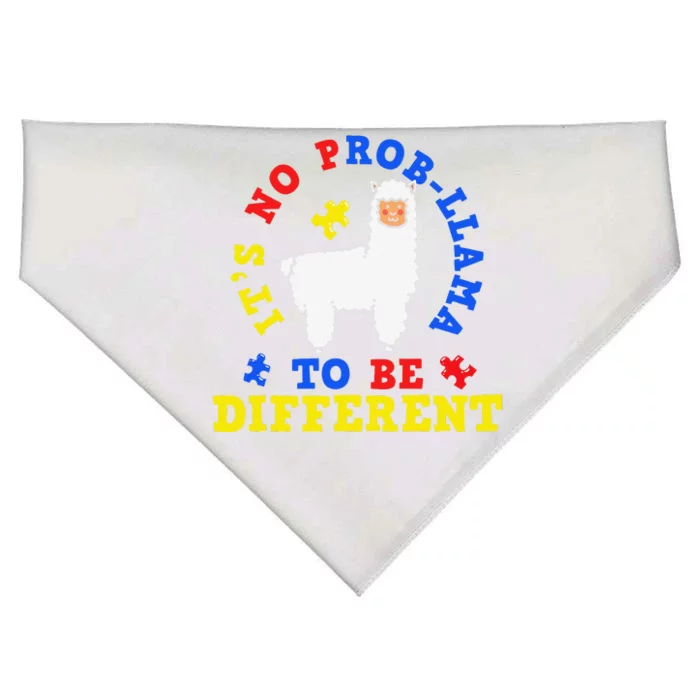 Llama Autism Awareness USA-Made Doggie Bandana