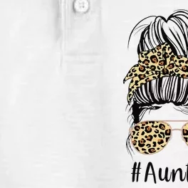 Leopard Aunties Aunt Life funny Messy Bun Mother's Day Dry Zone Grid Performance Polo