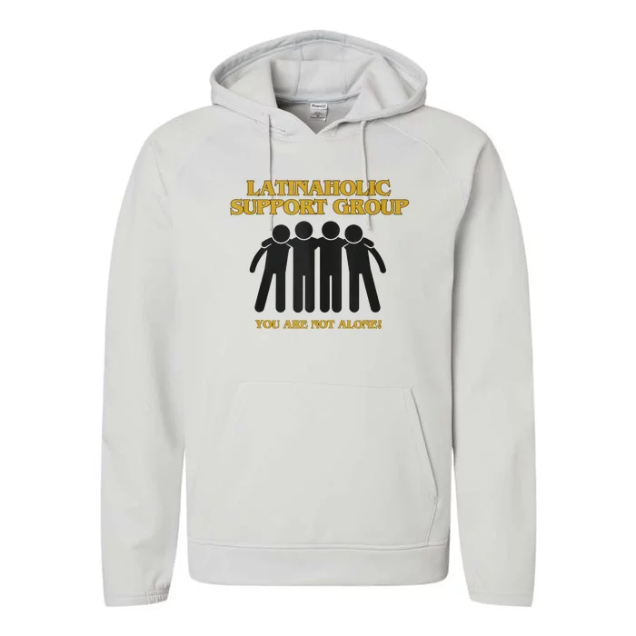 Latinaholic Addiction Awareness You Are Not Alone Performance Fleece Hoodie