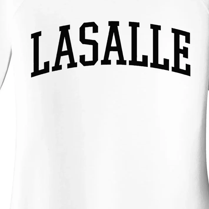 Lasalle Arch Athletic College University Alumni Style Women's Perfect Tri Tunic Long Sleeve Shirt