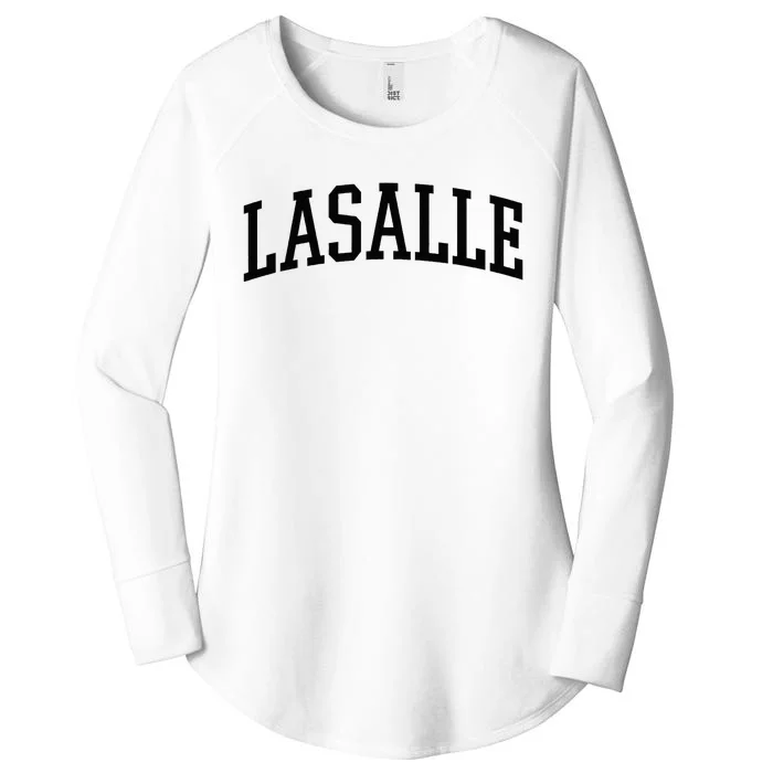 Lasalle Arch Athletic College University Alumni Style Women's Perfect Tri Tunic Long Sleeve Shirt