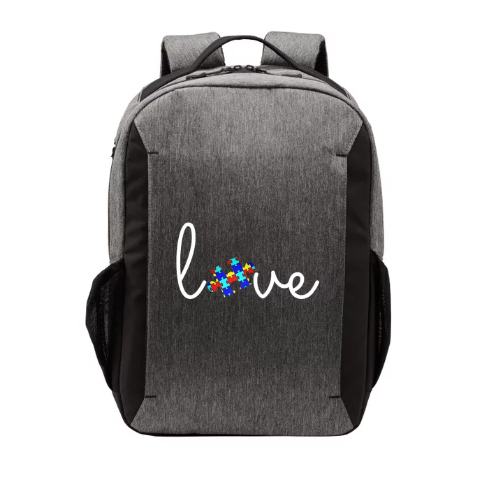 Love Autism Awareness Puzzle Piece Vector Backpack