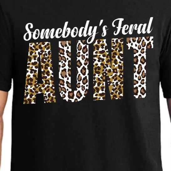 Leopard Auntie Aunt Baby Announcement Pajama Set