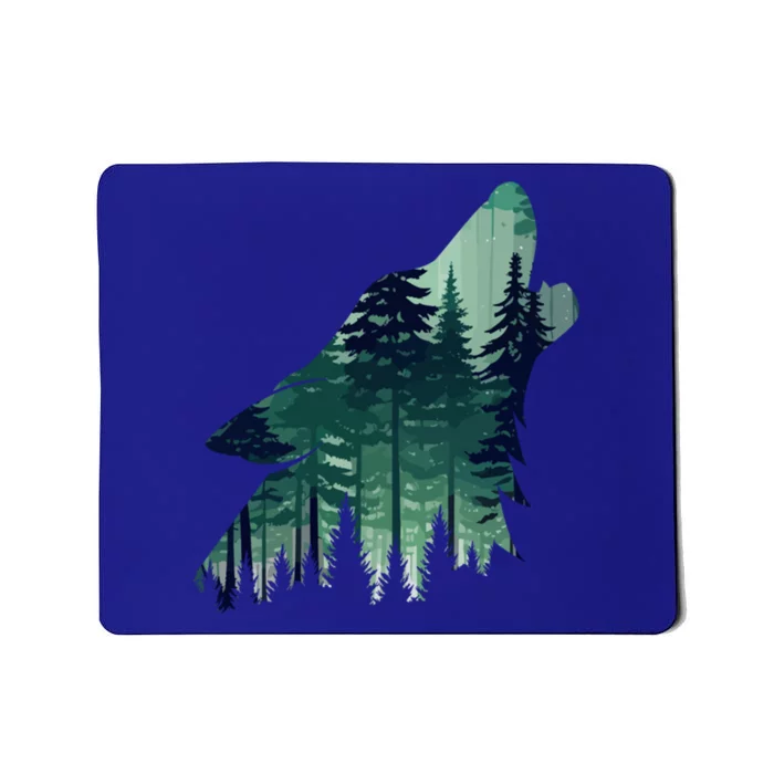 Landscape Animal Art Nature Forest Hiking Howling Wolf Gift Mousepad