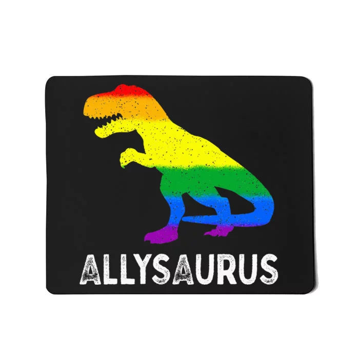 Lgbt Ally Allysaurus Rainbow Dinosaur Pride Month Mousepad