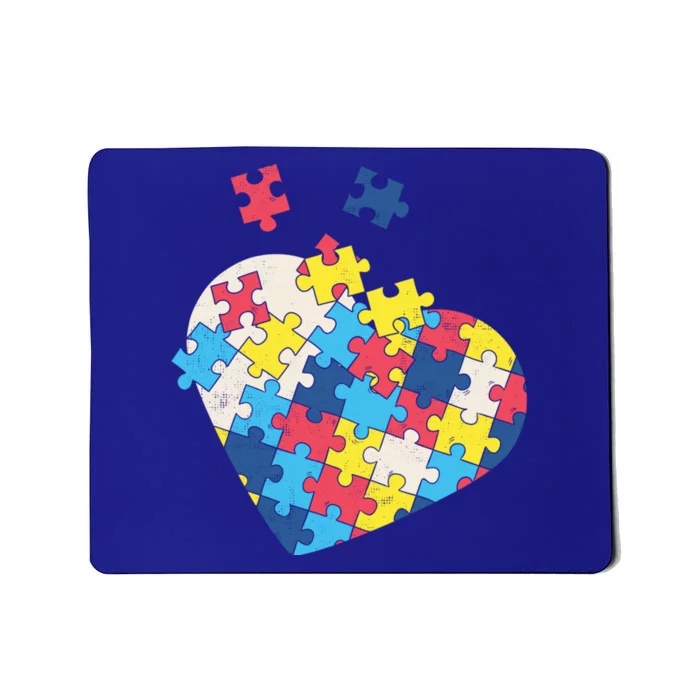 Love Autism Awareness Puzzle Pieces Gift Design Idea Gift Mousepad