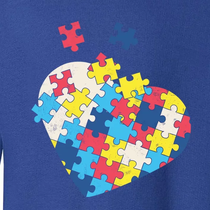 Love Autism Awareness Puzzle Pieces Gift Design Idea Gift Toddler Sweatshirt