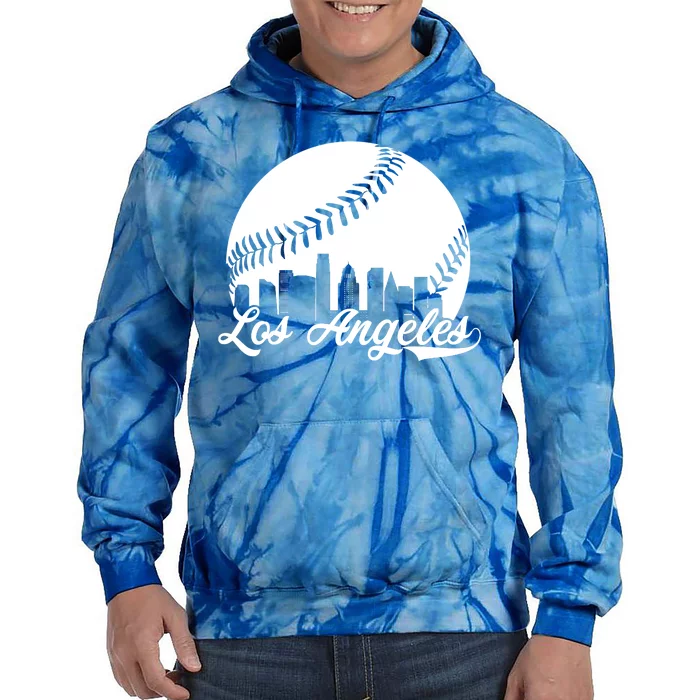 Los Angeles Baseball Vintage LA Fan Gear Tie Dye Hoodie