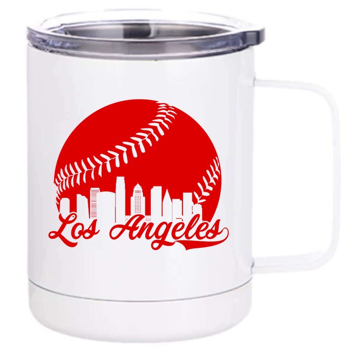 Los Angeles Baseball Vintage LA Fan Gear Front & Back 12oz Stainless Steel Tumbler Cup