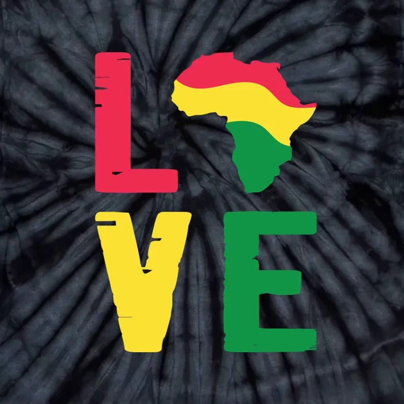 Love Africa Black History Month African American Women Tie-Dye T-Shirt