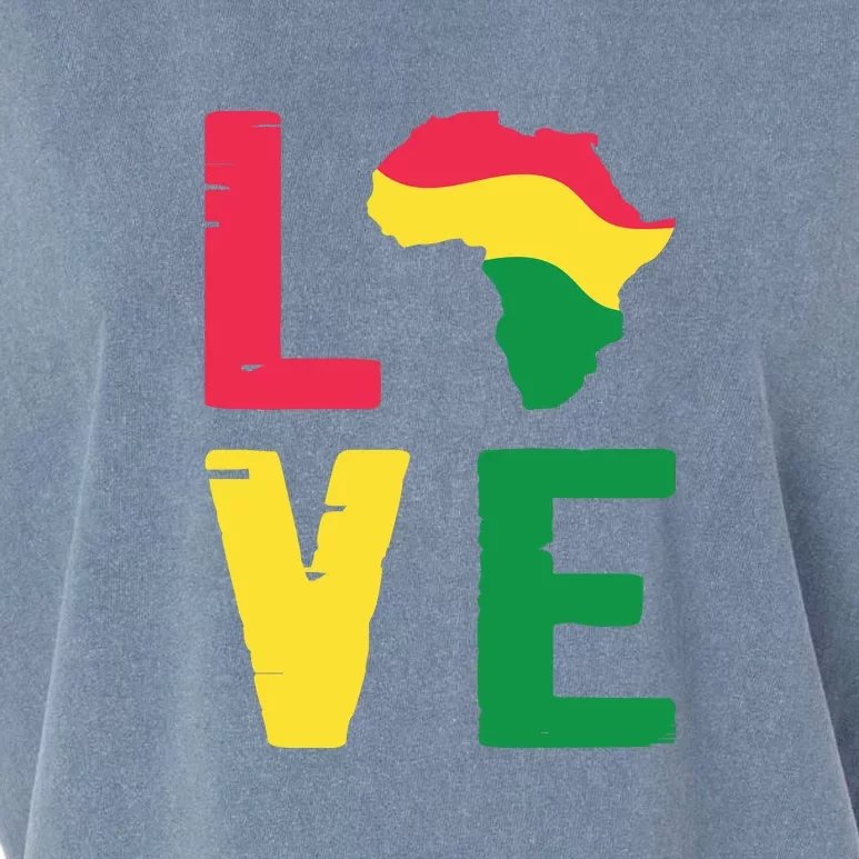 Love Africa Black History Month African American Women Garment-Dyed Women's Muscle Tee