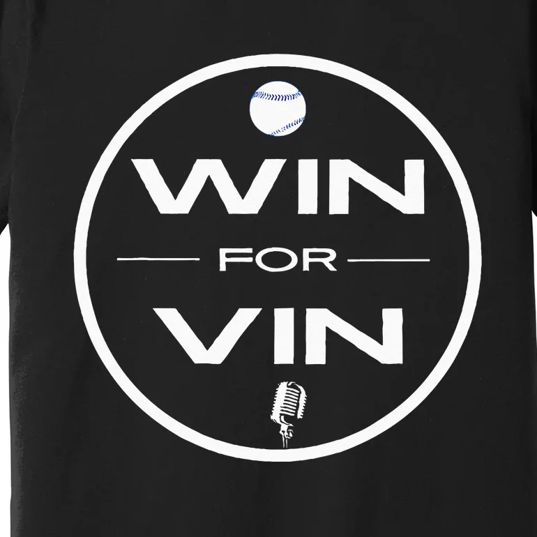 Los Angeles Baseball Win For Vin Microphone Premium T-Shirt