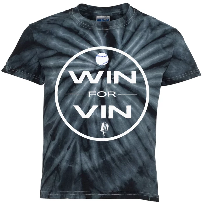 Los Angeles Baseball Win For Vin Microphone Kids Tie-Dye T-Shirt