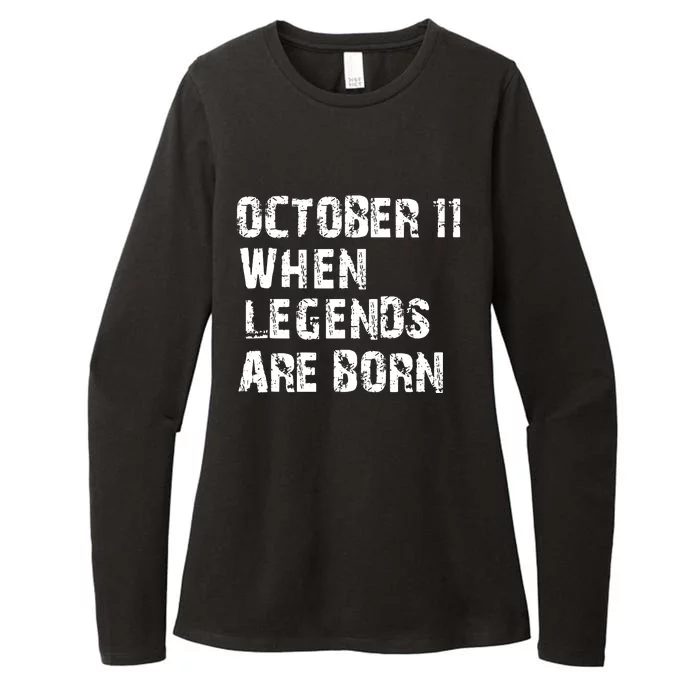 Legends Are Born On October 11th Birthday Vintage 11 Womens CVC Long Sleeve Shirt